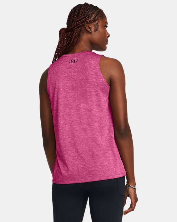 Camiseta sin mangas UA Tech™ Twist para mujer, Pink, pdpMainDesktop image number 1